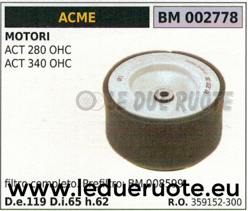 359152300 filtro aria completo - filtro,