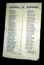 ZIRUDELA ED MUSSULEN Piazza Marino volantino 1945-1950 Mussolini Cantastorie