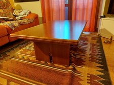 TAVOLO BASSO DA SALOTTO TRASF. IN TAVOLO DA PRANZO DUE MISURE + 8 SEDIE PIEGHEV.