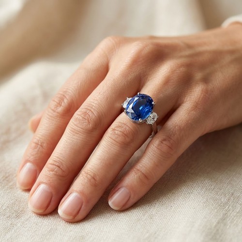 Anelli glamour zaffiro - , blu