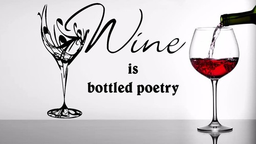 Adesivo wine bottled poesia - adesivo,