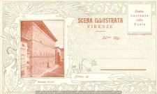 de520 cartolina firenze scena illustrata palazzo stronzi
