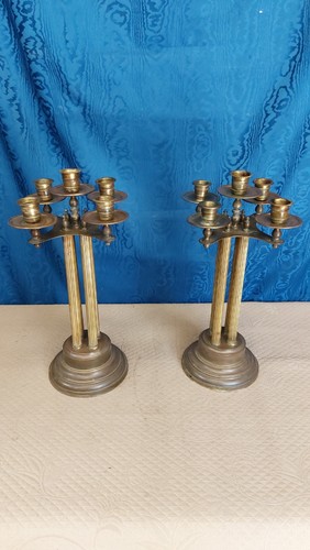 Coppia antichi candelabri - coppia,