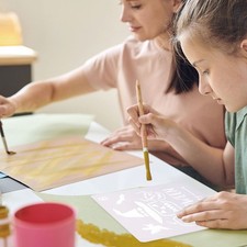 8pcs modelli di pittura di Halloween stampo modelli di copia pittura plastica