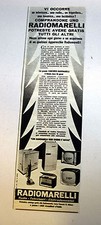 PUBBLICITA' 1958 RADIO TV RADIOMARELLI MILANO CORSO VENEZIA  ritaglio giornale