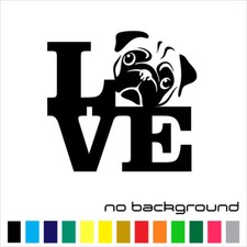 Adesivo Love Pug decalcomania