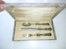 Posate in Argento e Acciaio set  tris Antichi completi di custodia