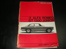 ALFA ROMEO LIBRETTO USO E MANUTENZIONE GT 1300 JUNIOR,DEL 1970 COME DA FOTO,