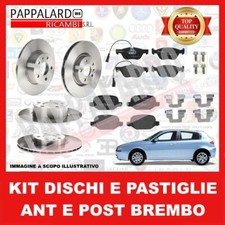 KIT DISCHI E PASTIGLIE FRENI ANTERIORI E POSTERIORI ALFA 147 156 1.9 JTD BREMBO
