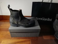 stivaletti chelsea uomo nerogiardini in camoscio, colore carbone, numero 41