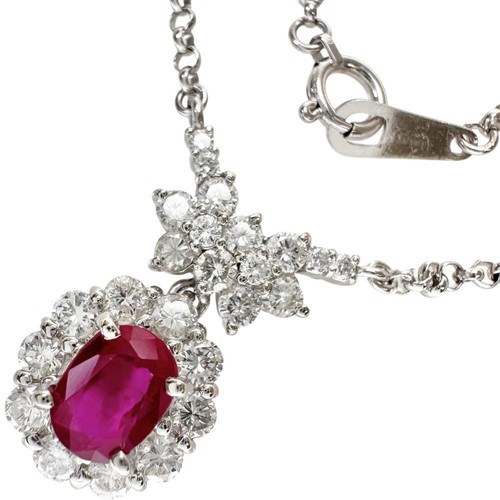 Collana rubino ct - rubino, 1,02