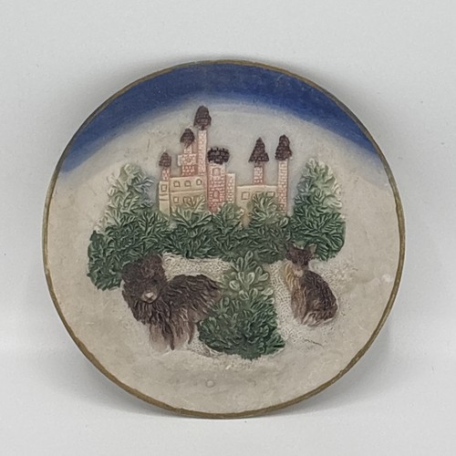 Round ceramic embossed small - round,