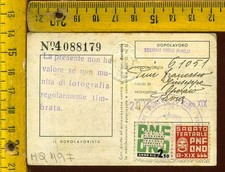 Tessera OND 1942 con Marche