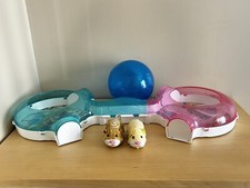 MEGA PACK: Zhu Zhu Pets Hamsters {BROWN ONE WORKS} + Fun House + Hamster Ball