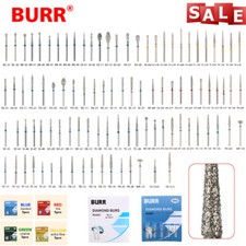 50 DENTAL FRESE DIAMANTATE PER TURBINA DENTISTA ODONTOTECNICO FG 1.6mm PUNTE BUR