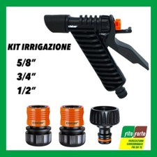 KIT PISTOLA E RACCORDI COMPLETO CLABER IRRIGAZIONE GIARDINO 5/8" 3/4" 1/2" SET 