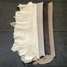 N° 4 SCAMPOLI VERA PELLE DI VITELLINO NABUK BOTTALATO MORBIDO  Misure in Descriz