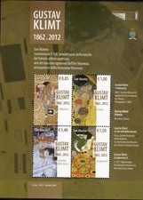 2012 San Marino 150°nascita di Gustav Klimt MNH** Foglietti