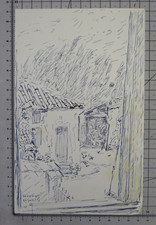 DISEGNO PENNA SU CARTA FIRMATO