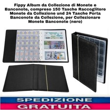 Album da Collezione di Monete e Banconote, compreso 150 Tasche Raccoglitore Mone