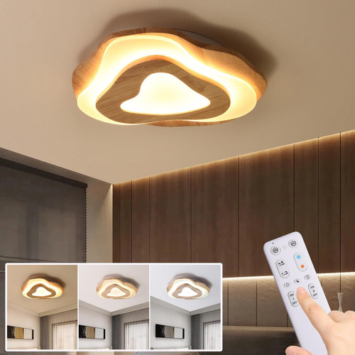 Plafoniera led legno - plafoniera,