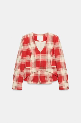 Giacca plaid aderente - za,
