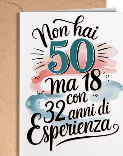 Biglietto auguri anni - biglietto, 50