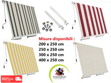 Tenda da sole a caduta senza cassone con bracci per esterno vari colori e misure