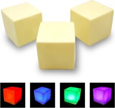 3x Cubetti led RGB cubi luminosi luce notturna lampada da tavolo casa ufficio