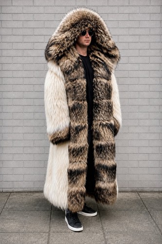 Cappotto pelliccia procione