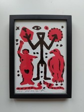 A. R. Penck Edizione 2/100 Firmato 1994 Aiuto Artista Sarajevo