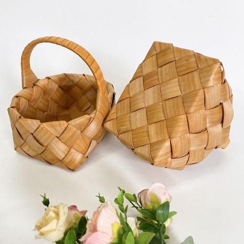 Mini cesto fiori legno - cesto,