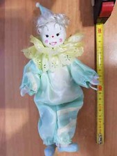 DOLLS BAMBOLE IN CERAMICA BISQUIT CLOWN FELICE 20 CM #17