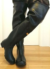 Stivali superga nero gomma - stivali,