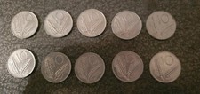 LOTTO 10 MONETE DA 10 LIRE DAL