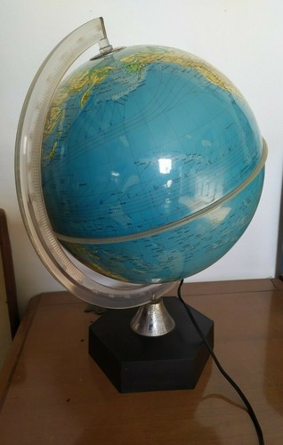 Mappamondo con luce lampada - con,