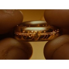 Collana Unico Anello nero argento Il Signore degli Anelli anello del potere