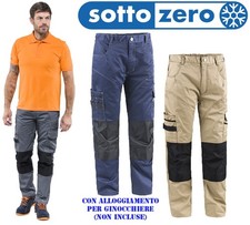 Pantaloni da lavoro SOTTOZERO da uomo cotone multitasche cargo ginocchiere SC