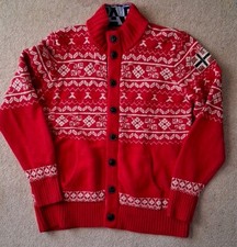 Maglione Cardigan Lana Napapijri Vintage Tg.Xxl