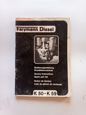 CATALOGO PARTI DI RICAMBIO MOTORE FARYMANN DIESEL K50 K59 Lingua Tedesca 