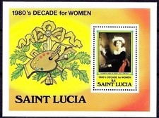 Quadro Santa Lucia 1981 Elisabetta Vigée-Le Brun autoritratto pittore francese MNH