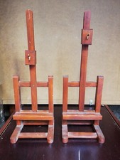 2x Cavalletti In Legno da Tavolo per Esposizione Dipinto o Foto A4 A3