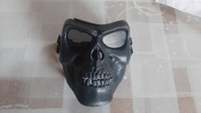 Maschera Protezione Softair Skull Black in plastica con rete metallica per occhi