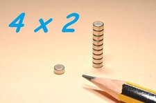 300 MAGNETI NEODIMIO 4X2 MM CALAMITA POTENTE FIMO CERAMICA MAGNETE CALAMITE