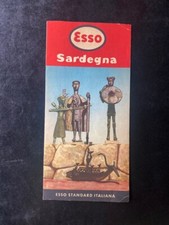 Cartina Geografica SARDEGNA – ESSO Standard Italiana – Anni '60