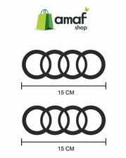 Coppia Adesivi Audi Anelli 15