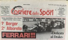 2 Ferrari F1  Doppietta 2 ROSSE SUL Podio BERGHER ALBORETO FORMULO UNO CORRIERE