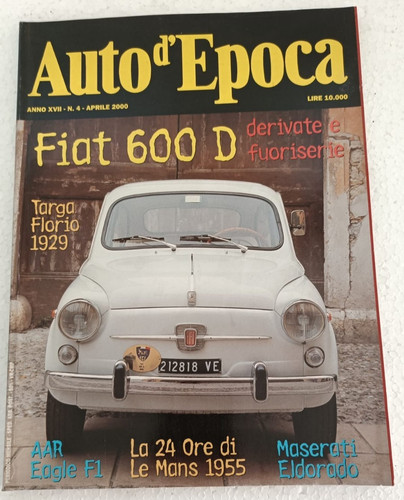 Auto epoca 2000 fiat 600 - auto, d'epoca
