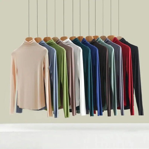 Shirt donna seta collo alto - t-shirt,