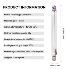 Tubo Geiger Struttura Cilindrica Coassiale J305 per Rilevamento Radiazioni Nucleari